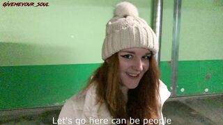 PICKUP IN GARAGE - REDHEAD CHEATED ON HER GUY FOR MONEY