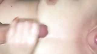 Edible PEARL NECKLACE! Husband Eats his Cum off of his Wife’s Chest & Chin.