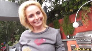 DTFsluts - BIG NATURAL TITS BLONDE SLUT ASHLEE GRAHAM AT HOME CUM SWALLOWING SEX TAPE