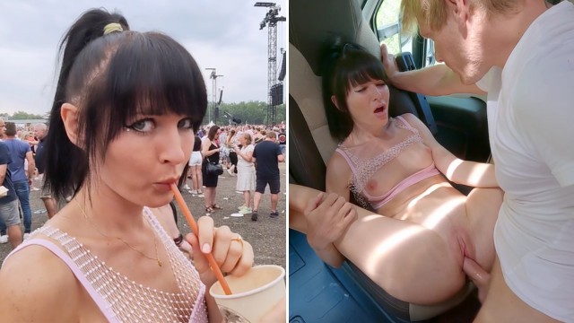 Festival Girl Fucked Hard In Campervan Double Cum To Huge Squirting Pussy 