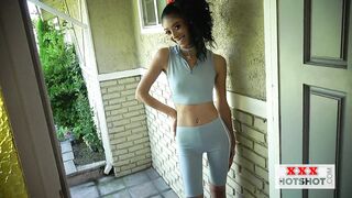 Petite 21yo Ebony With Perky Boobies Hard Fucked In Throat