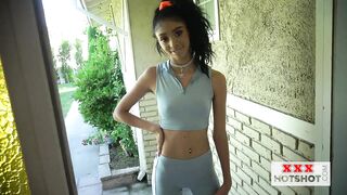 Petite 21yo Ebony With Perky Boobies Hard Fucked In Throat