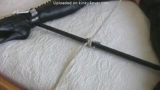 Bound In Ballet Boots On Bed