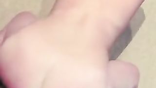 British Blonde Backing up and Sucking BBC in Front of Boyfriend