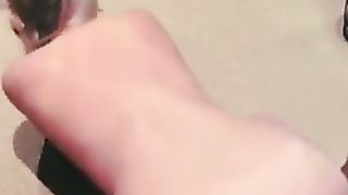 British Blonde Backing up and Sucking BBC in Front of Boyfriend