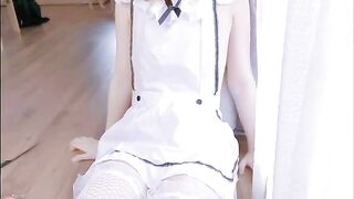 Lol1burin Cute Maid Use Toys In Both Holes Solo