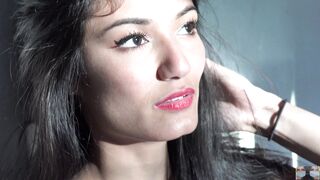 Beautiful Eyes White Hijab Arab Girl