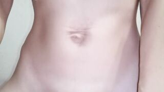 Masturbating my tight pussy on the table and riding a big dildo.