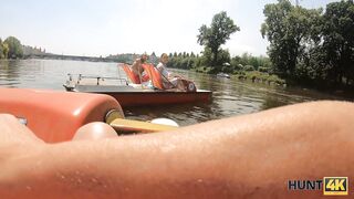 HUNT4K. Pickup artist penetrates beautiful Sofia Lee making BF stay bored