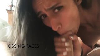 Kissingfaces - Petite Latina Jas Swallows two Fat Loads