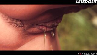 Sexy Babe Alexa Tomas Fingers Her Twat Then Sucks A Big Dick In The Forest - LETSDOEIT