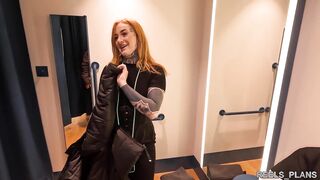 Big Ass British Student Gets Anal Fucked In fitting room By 2 Strangers