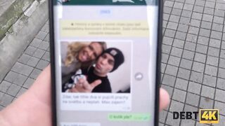 DEBT4k. Debt collector tracks down sexy bride and they have affair