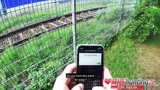 Sarah Kay gets boned in a Berlin park! MILFHUNTING24