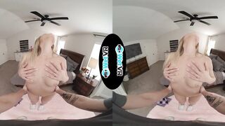 WETVR Hot Sorority Blonde Sneaks In Her Boyfriend For A Hot VR Fuck