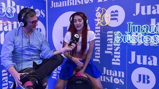Jessica Sodi fulfills fantasy and cums with her big tits in the sex machine Juan Bustos podcast