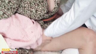 FAKEhub - The Very Horny GILF gets the cobwebs out of her panties before fucking a huge cock