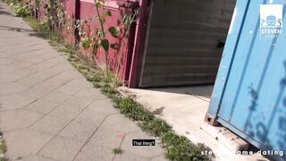 REAL COUPLE + FRIEND!! Public orgasm with Lullu Gun - StevenShameDating