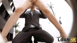 LOAN4K. Hottie comes to the local credit agency where gets fucked for loan
