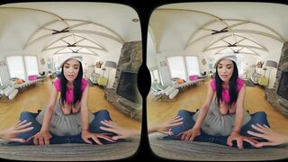 VR BANGERS French MILF Anissa Kate Dreaming About Threesome With Jazmin Luv And Her BF VR Porn