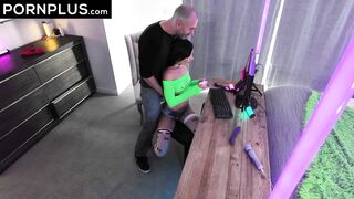 Aria Gets Railed By A Huge Cock On Her Game Stream