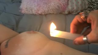 Goth Slut Submissive Enjoys Wax Play