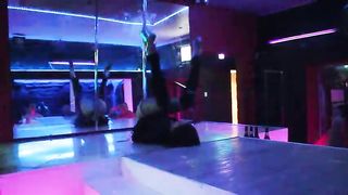 Dancing on the stripper pole