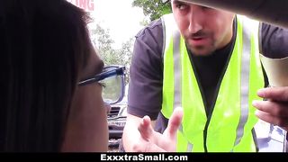 Teen joseline gets her glasses creamed