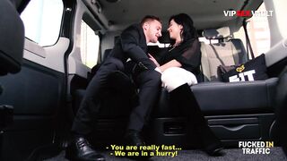 18Yo Czech Babe Adriana Intense Fuck On The Backseat with Big Dick Driver - VIP SEX VAULT