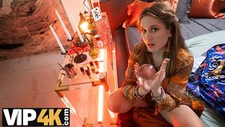 DEBT4k. Young fortune-teller with firm tits and nice ass provided a magical ritual with her pussy