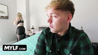 Big Titted Stepmom Lets Hung Stepson Pound the Fuck Out of Her Tight Pussy - MYLF