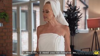 MATURE4K. Rough sex with a big-titted MILF neighbour to steal her diamonds