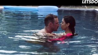Sexy Latina Gets Her Sweet Cunt Fucked by the Pool - LETSDOEIT