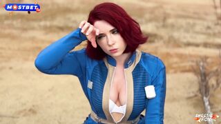 Fallout Cosplay - Redhead Dweller of Shelter 33 Rough Fucks with Stranger till Facial