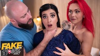 Fake Hostel - Shy Pakistani girl has sexual awakening in threesome with kinky British couple