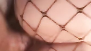 Teen Submissive Pet Choked Fucked in Fish Net