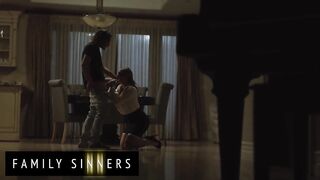 FAMILY SINNERS - MILF Gets Too Excited When Her Son-In-Law Touches Her Huge Round Tits