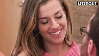 European Step Sisters Silvia & Eveline Make Big Dick Step Daddy Cum - LETSDOEIT