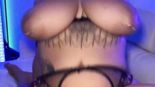 Naughty Gemma Boop Wanks Cock Using Her Huge Titties