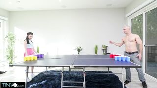 Julia James Gets Her Fuck Hole Filled After Losing A Game Of Pong