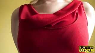 Dutiful uk submissive rubbing her clit on cue