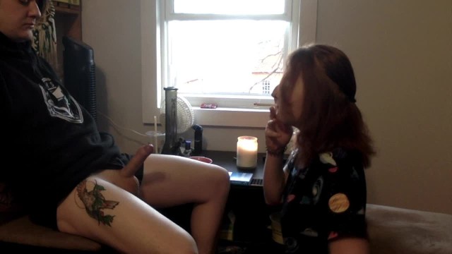 Amateur Smoking Bj - Cute Amateur Redhead gives first Smoking Blowjob