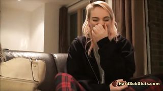 Brit Submissive Warmed up for Rough Fuck