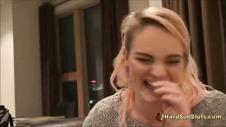 Brit Submissive Warmed up for Rough Fuck