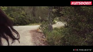 LETSDOEIT - Modern Day Red Riding Hood gives Good Head in the Forest