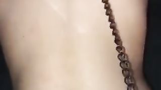 Submissive Oiled Teen on a Leash Gets Cream Pie from Thick BBC - Trailer