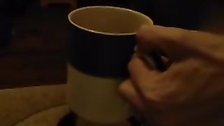Submissive Takes Sir's Gift Added to her Morning Coffee