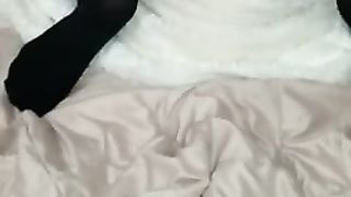 Sexy Slut Fucks and Lip Grips her Huge 13 Inch Cock