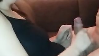 Very sensual and romantic handjob! she continues jerking after cumshot