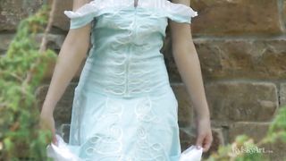 Divinely gorgeous Nikia A from RylskyArt - What's under her blue dress?
